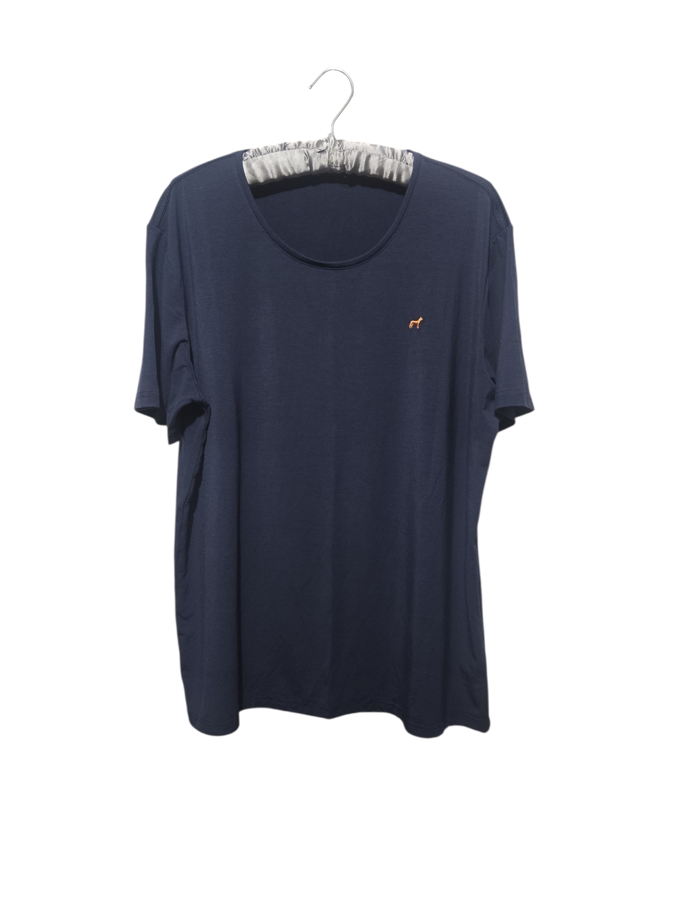 The Frenchie Co Men's T-shirt Antibacterial Travel Anti-Odor Packable Navy Large